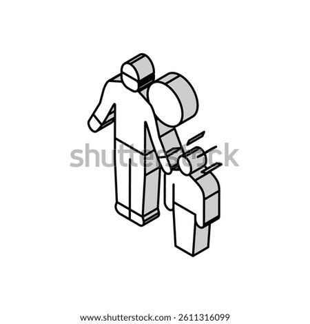 kidnapping crime isometric icon vector. kidnapping crime sign. isolated symbol illustration