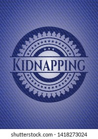 Kidnapping with denim texture. Vector Illustration. Detailed.