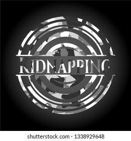 Kidnapping grey camouflaged emblem