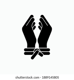 Kidnapping Icon. Abduction, Arrested. Criminal Symbol for Design, Presentation, Website or Apps Elements - Vector.  Logo Template.