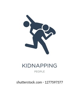 kidnapping icon vector on white background, kidnapping trendy filled icons from People collection, kidnapping vector illustration