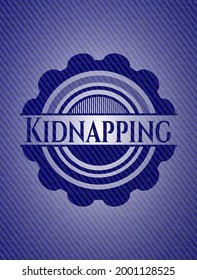 Kidnapping jean background. Vector Illustration. Detailed. 