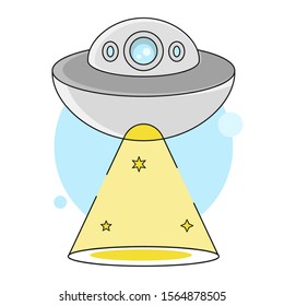 The Kidnapping Of The Space Bowl Illustration On White Background Vector Suitable For Greeting Card, Poster Or T-shirt Printing.