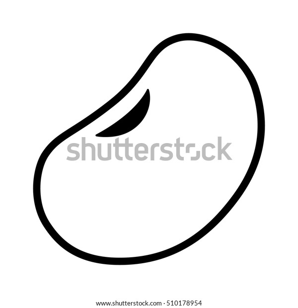 Kidney Bean Common Bean Line Art เวกเตอร์สต็อก (ปลอดค่าลิขสิทธิ์