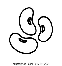 Kidney bean icon. Cooking ingredient. Pictogram isolated on a white background. Vector illustration. 