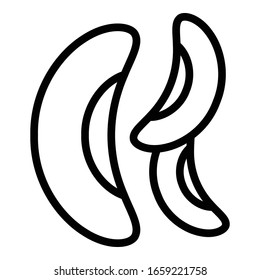Kidney bean icon. Outline kidney bean vector icon for web design isolated on white background