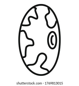 Icono de judías de riñón. Icono del vector del frijol renal de contorno para diseño web aislado en fondo blanco