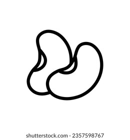 Kidney bean icon vector logo