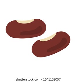 kidney beans flat icon on white background. You can be used kidney beans icon for several purposes.