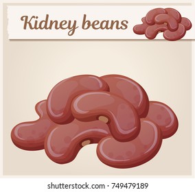 Kidney beans icon. Cartoon vector illustration. Series of food and drink and ingredients for cooking