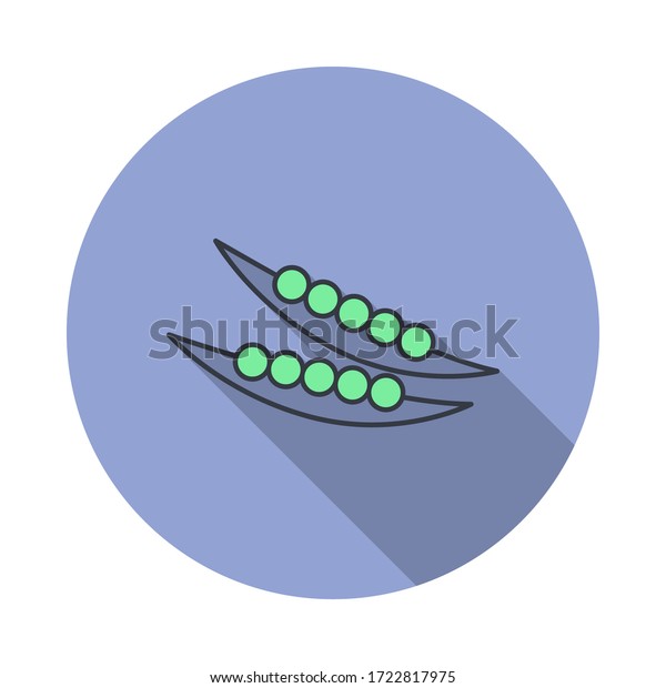 kidney beans long\
shadow icon. Simple color vector of web icons for ui and ux,\
website or mobile\
application