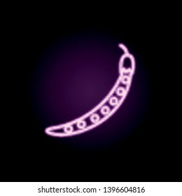 kidney beans neon icon. Elements of Fruit set. Simple icon for websites, web design, mobile app, info graphics