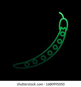 Riñon frijol icono nolan. Línea delgada simple, contorno vectorial de iconos de frutas para ui y ux, sitio web o aplicación móvil