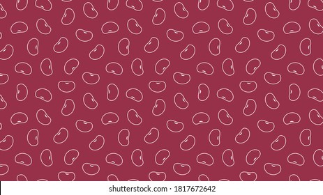 Kidney beans pattern wallpaper. Kidney beans doodle symbol.