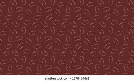 Kidney beans pattern wallpaper. Kidney beans doodle symbol.