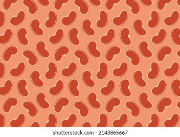 Kidney beans pattern wallpaper. Kidney beans doodle symbol.