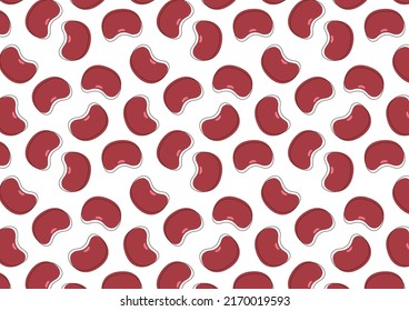 Kidney beans pattern wallpaper. Kidney beans doodle symbol.