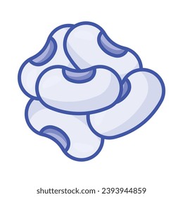 Kidney beans vector design in modern design style