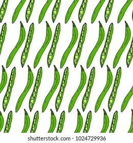 Kidney Beans vector illustration. Doodle style. Design, print, logo, decor, textile, paper