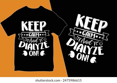 Kidney Cancer Dialysis awareness T-shirt design. 