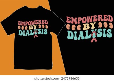 Kidney Cancer Dialysis awareness T-shirt design. 