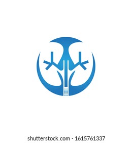 Kidney care icon and symbol vector illustration