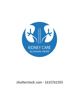 Kidney care icon and symbol vector illustration