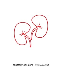 Kidney care icon and symbol vector illustration