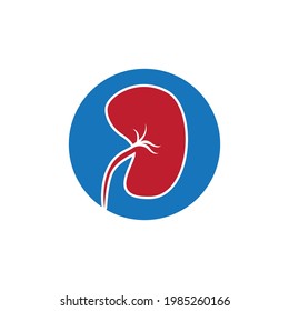 Kidney care icon and symbol vector illustration