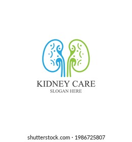 Kidney care icon and symbol vector illustration