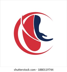 Vector de diseño del logotipo de cuidado del riñón. Símbolo abstracto clínico de protección renal.
