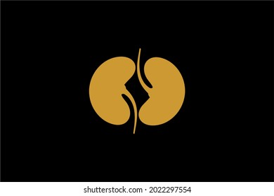 Vector de diseño del logotipo de cuidado del riñón. Símbolo abstracto clínico de protección renal.