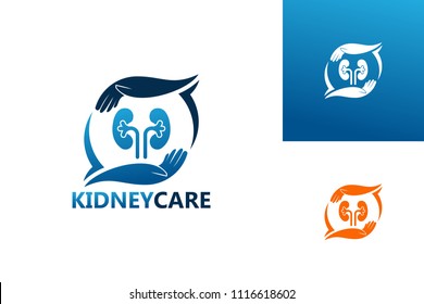 Kidney Care Logo Template Design Vector, Emblem, Design Concept, Creative Symbol, Icon