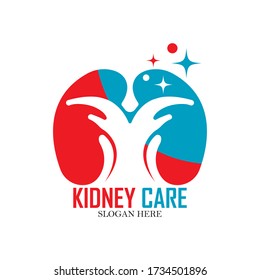 plantilla de logotipo de diseño de ilustración del vector de cuidado renal,
