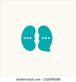 kidney chat logo simple, Kidney Consult logo designs concept vector, Kidney Healthcare logo template - Vector 