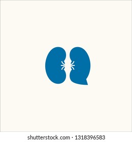 kidney chat logo simple, Kidney Consult logo designs concept vector, Kidney Healthcare logo template - Vector 