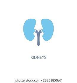 Kidney concept line icon. Simple element illustration.Kidney concept outline symbol design.
