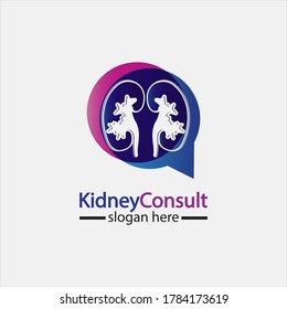 Kidney Consult logo designs concept vector, Kidney Healthcare logo template,Urology logo vector template.