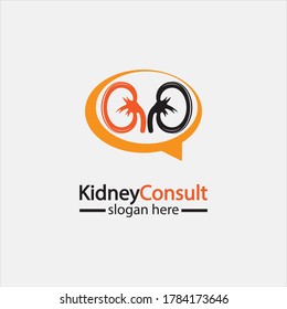 Kidney Consult logo designs concept vector, Kidney Healthcare logo template,Urology logo vector template.