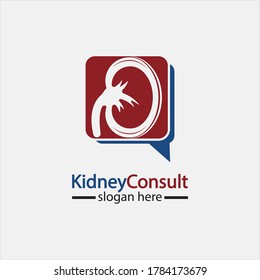 Kidney Consult logo designs concept vector, Kidney Healthcare logo template,Urology logo vector template.
