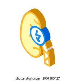 kidney cutting ache isometric icon vector. kidney cutting ache sign. isolated symbol illustration