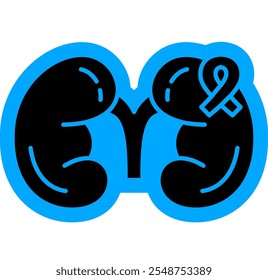 Kidney Disaese Icon, Kidney Stone