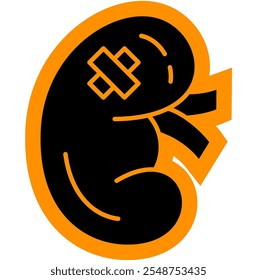 Kidney Disaese Icon, Kidney Stone