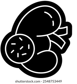 Icono de la enfermedad renal, cálculos renales