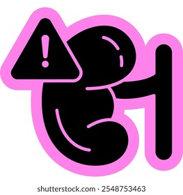 Kidney Disaese Icon, Kidney Stone