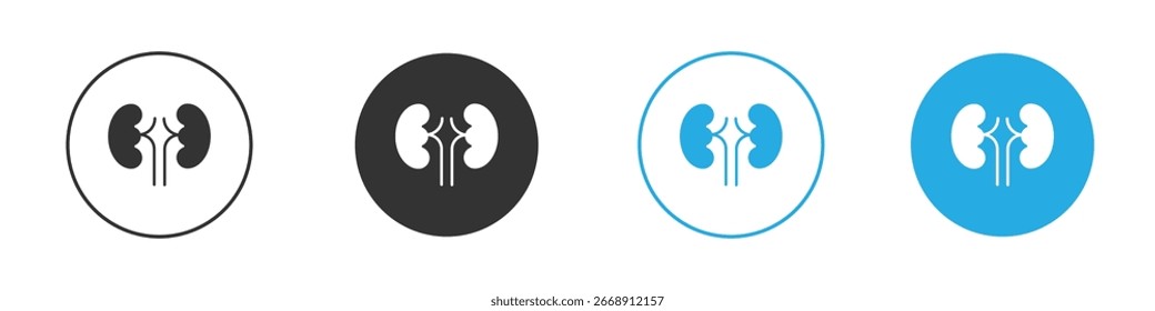 Icono de enfermedad renal, estilo plano simple, ilustración, Plantilla de pictograma de símbolo de logotipo, para ui o ux.