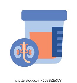 Kidney disease medical bottle illustration