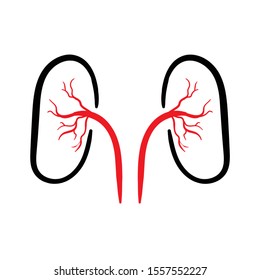 Kidney Doodle Icon Vector Hand Drawing 