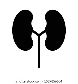 kidney glyph flat vector icon