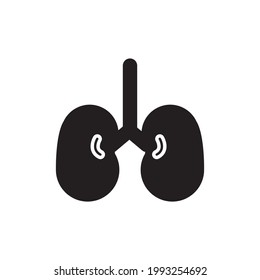 Kidney icon black. Vector symbol.